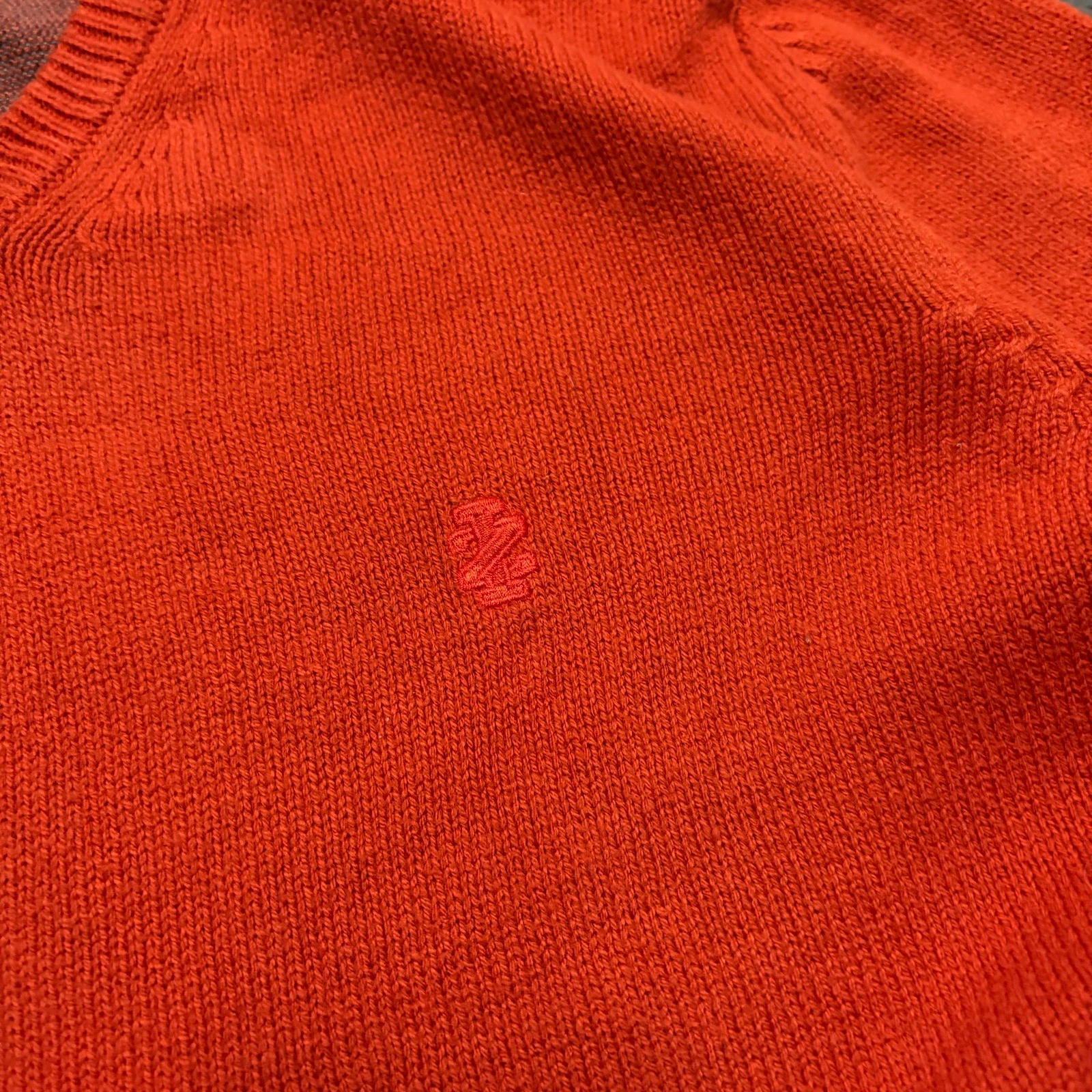 IZOD Knitwear Orange V-Neck Sweater Size M – photo 4
